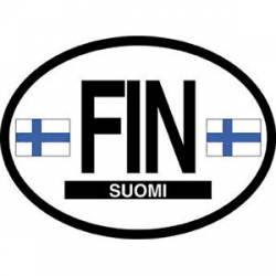 FIN Finland Suomi - Reflective Oval Sticker