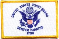 Coast Guard Flag - Embroidered Iron-On Patch
