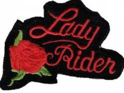 Lady Rider - Embroidered Iron On Patch