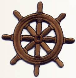 Ship Wheel - Embroidered Iron On Patch