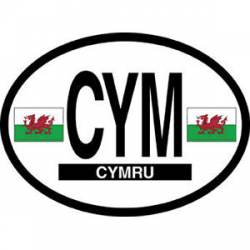 CYM Wales Cymru - Reflective Oval Sticker