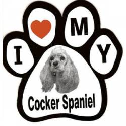 I Love My Cocker Spaniel - Paw Magnet