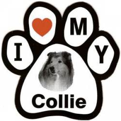 I Love My Collie - Paw Magnet