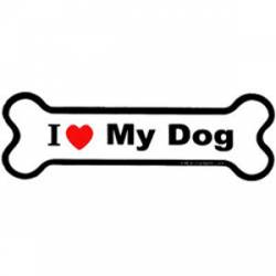 I Love My Dog - Bone Magnet