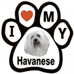 I Love My Havanese - Paw Magnet