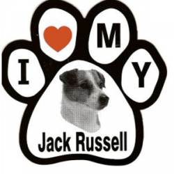 I Love My Jack Russell - Paw Magnet