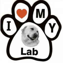 I Love My Lab - Paw Magnet