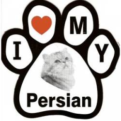 I Love My Persian - Paw Magnet