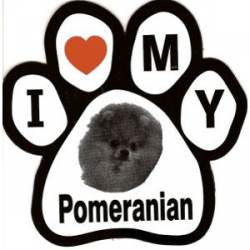 I Love My Pomeranian - Paw Magnet