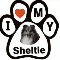 I Love My Sheltie - Paw Magnet