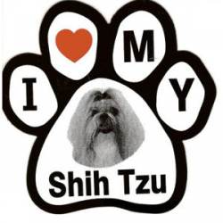 I Love My Shih Tzu - Paw Magnet