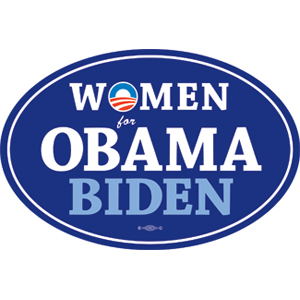 Women For Obama Biden - Oval Sticker at Sticker Shoppe