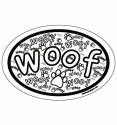 Woof Collage - Oval Magnet